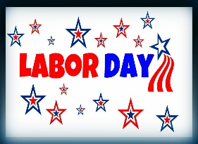 Labor Day poster with stars.